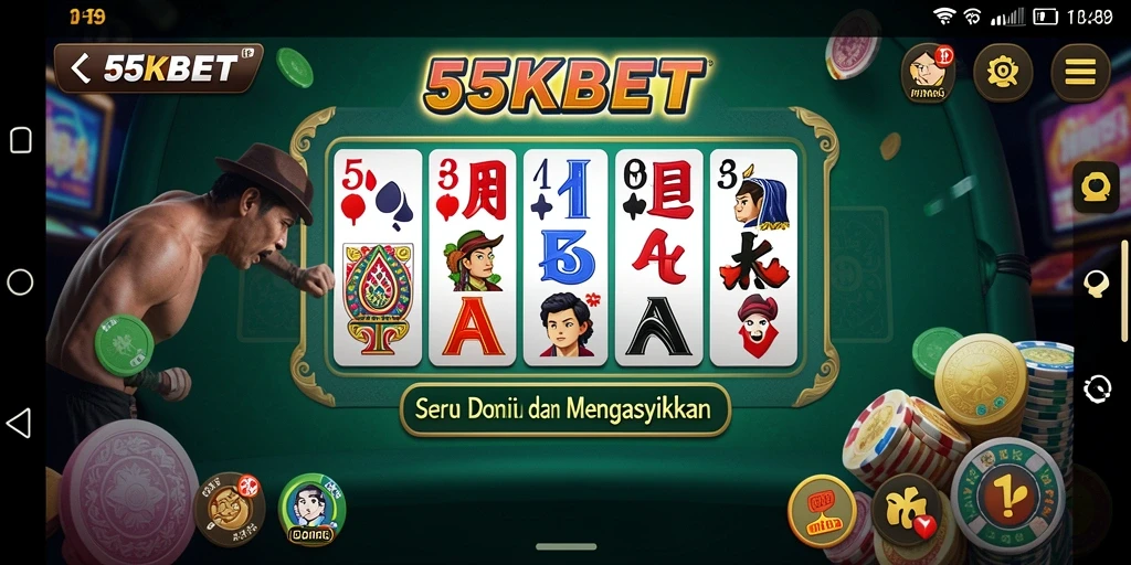 Tampilan menarik dan interaktif dari gameplay 55KBET.
