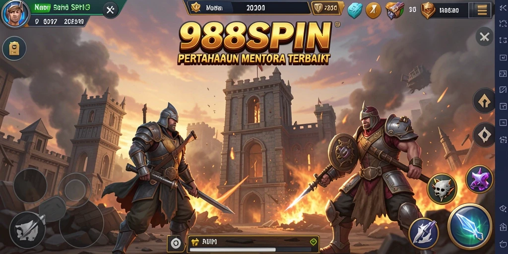 Gameplay menara dalam 988SPIN yang penuh strategi dan keseruan.