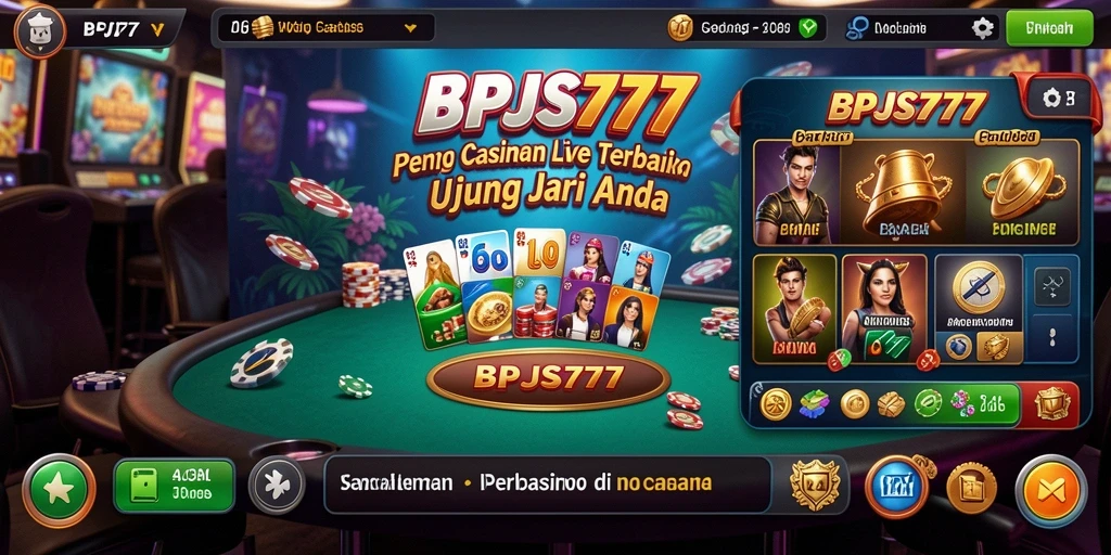 Screenshot gameplay Live Casino BPJS777 dengan dealer langsung.