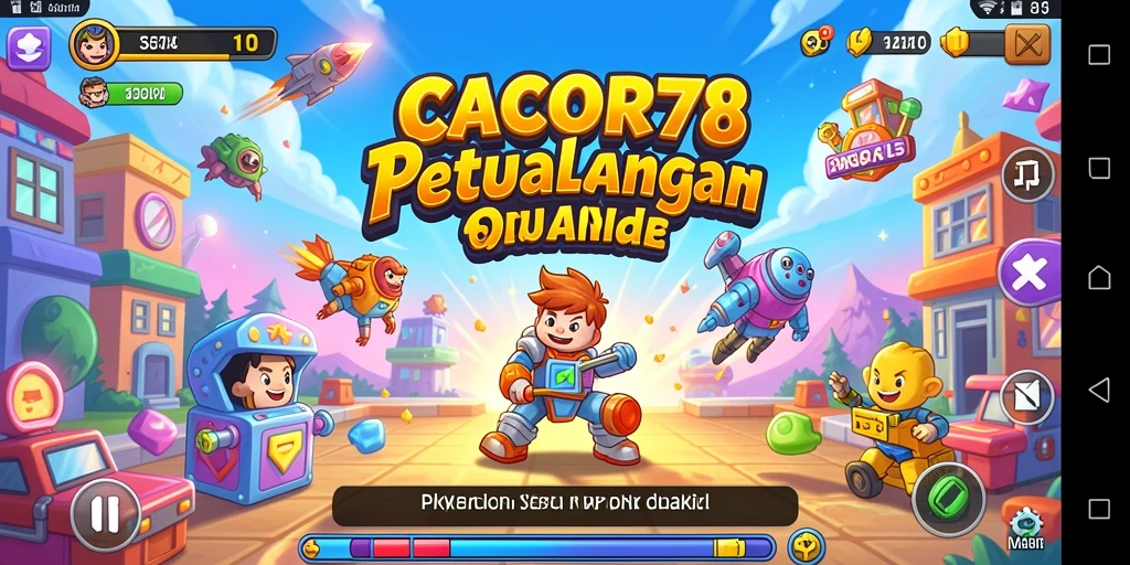 Screenshot menampilkan aksi seru dalam game Arcade CACOR78.