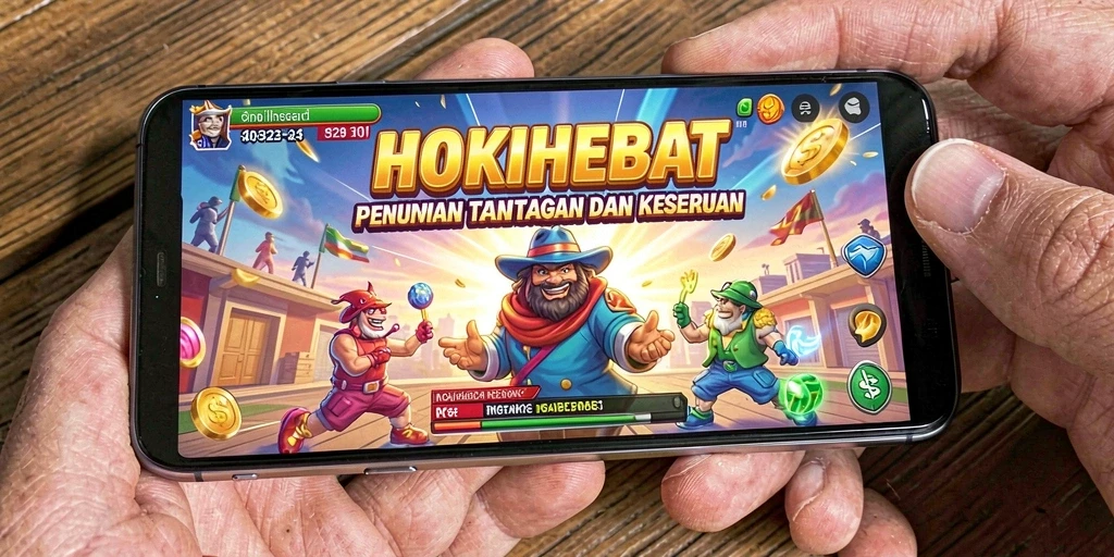 Tampilan gameplay HOKIHEBAT yang menegangkan dan penuh aksi.