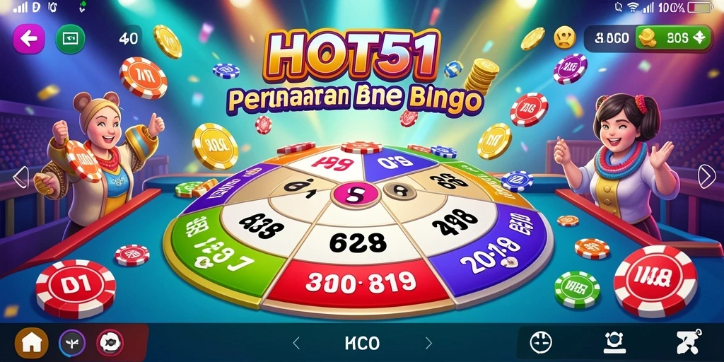Tampilan gameplay HOT51 yang menarik dan seru di Bingo.