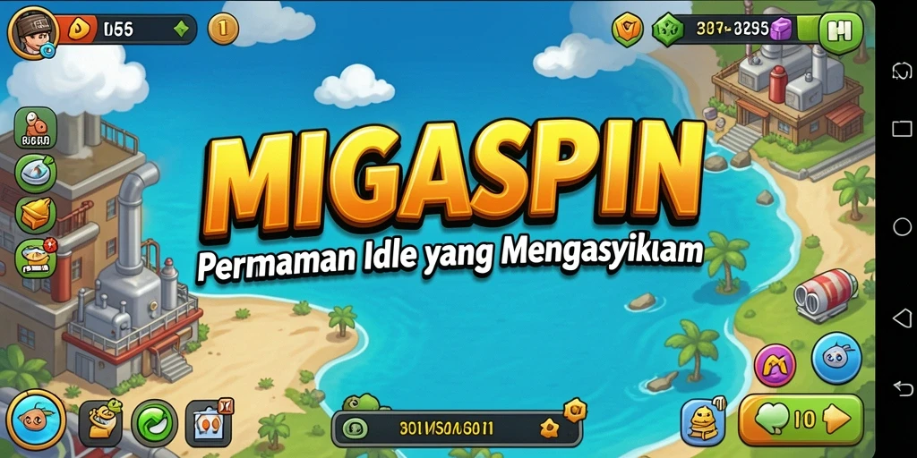 Tampilan gameplay MIGASPIN yang menarik dan interaktif.