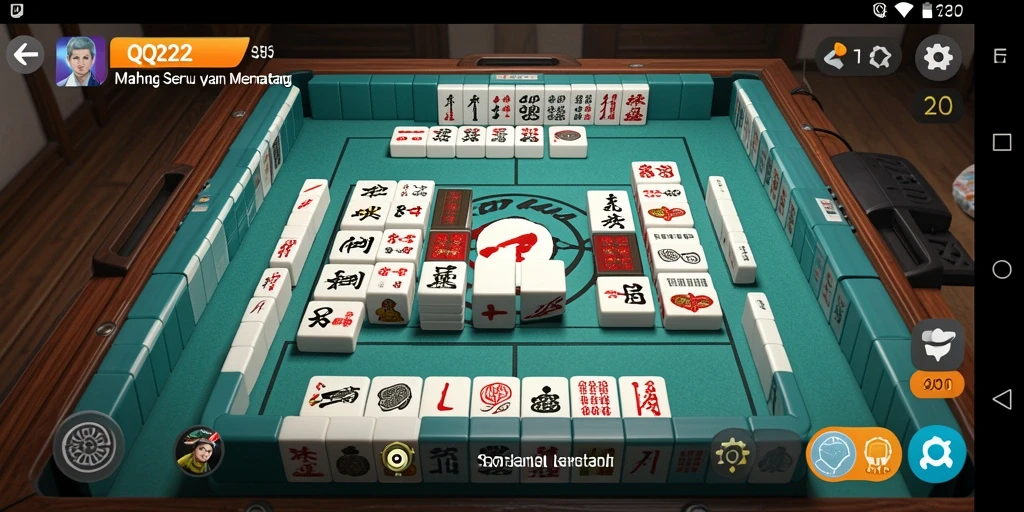 Tampilan menakjubkan saat bermain Mahjong di QQ222.