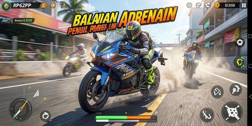 Gameplay seru dari balapan motor di RP62RP.