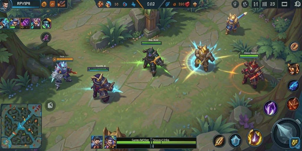 Tangkapan layar gameplay RPVIP8 yang menegangkan dalam pertarungan tim.