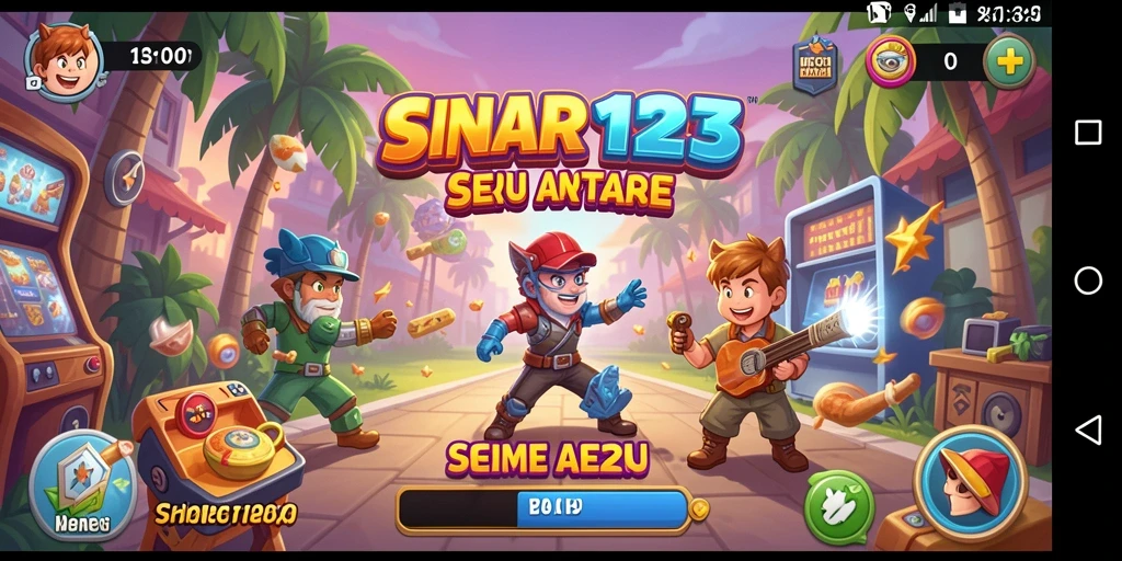 Gameplay seru SINAR123 dengan karakter berwarna-warni dan aksi cepat.