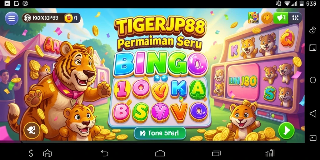 Tampilan gameplay menarik dalam TIGERJP88 dengan suasana Bingo yang seru.