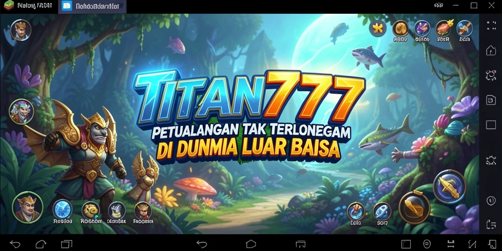 Screenshot gameplay TITAN777 menampilkan aksi petualangan yang mendebarkan.